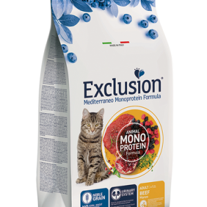 אקסלוז'ן מזון מלא לחתולים בוגרים בטעם בקר 1.5 ק"ג